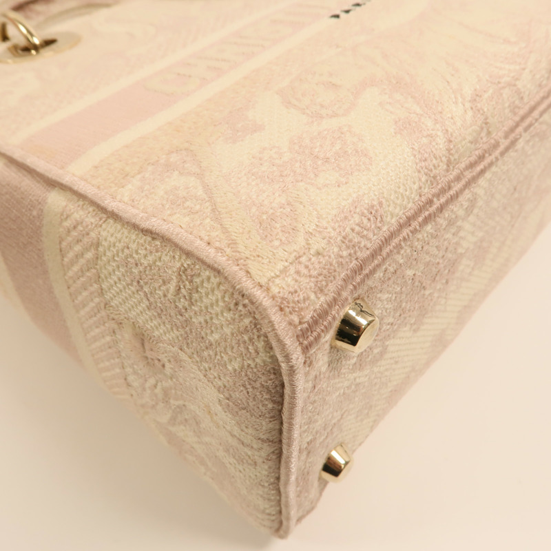 Dior 帆布Lady Dior金扣手挽肩背兩用袋-12