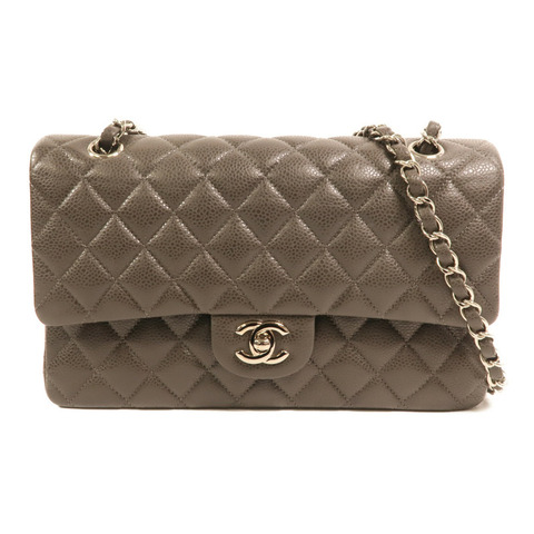 CHANEL 牛皮皮革Classic 25銀扣鏈帶肩背袋