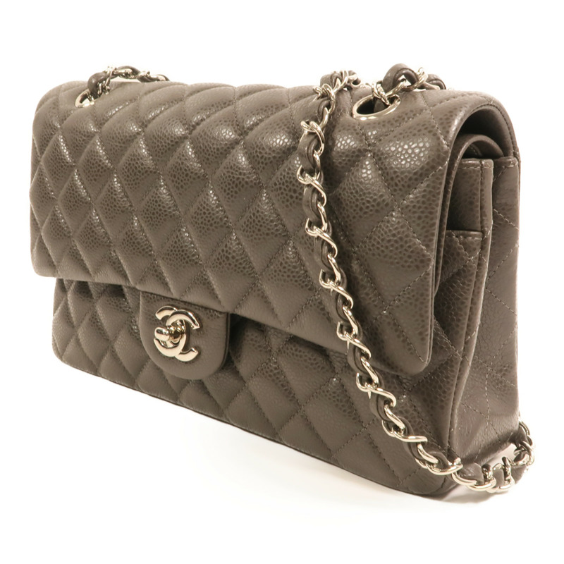 CHANEL 牛皮皮革Classic 25銀扣鏈帶肩背袋-2