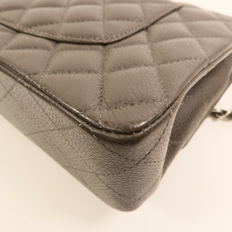 CHANEL 牛皮皮革Classic 25銀扣鏈帶肩背袋-13