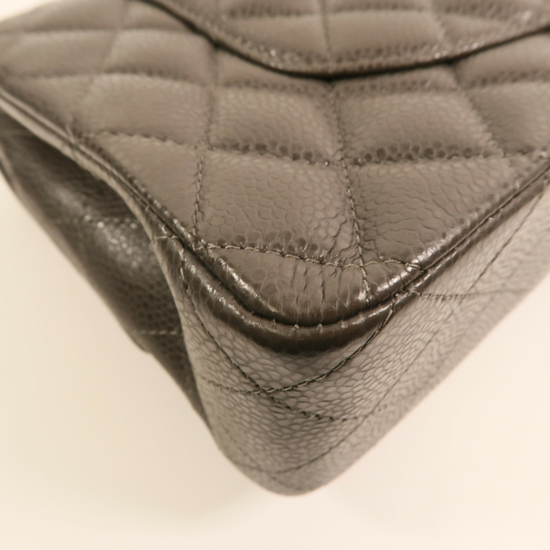 CHANEL 牛皮皮革Classic 25銀扣鏈帶肩背袋-14