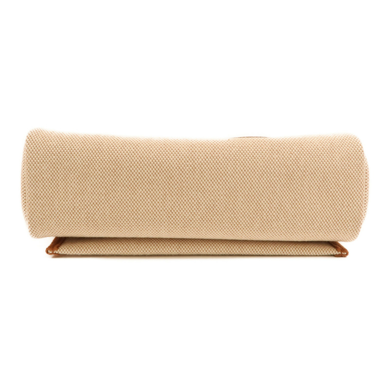 HERMES 帆布Mini Herbag金扣肩背袋Beige/Gold-3