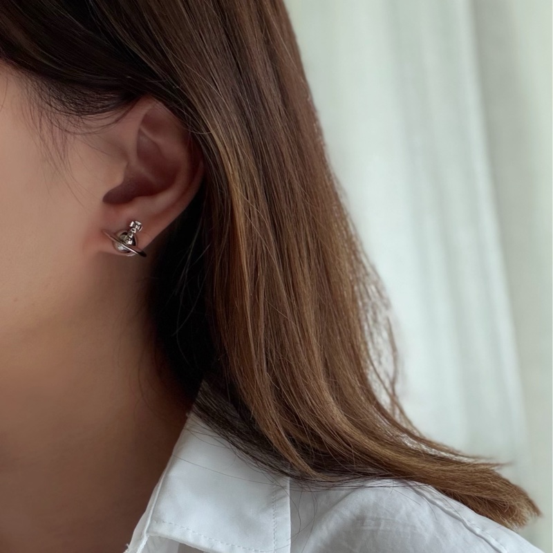 Vivienne Westwood 🪐Solid Orb Earrings 立體土星耳環-2