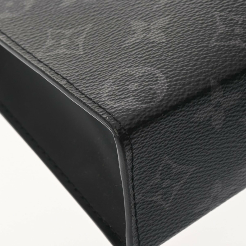 路易威登 (LOUIS VUITTON) Monogram Eclipse Pochette Voyage MM 黑色 M61692 男士帆布二等包 A 級二手 Ginzo-5