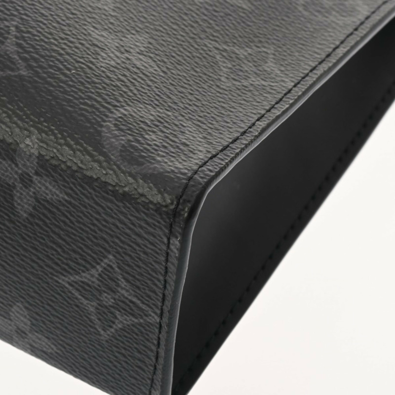 路易威登 (LOUIS VUITTON) Monogram Eclipse Pochette Voyage MM 黑色 M61692 男士帆布二等包 A 級二手 Ginzo-6