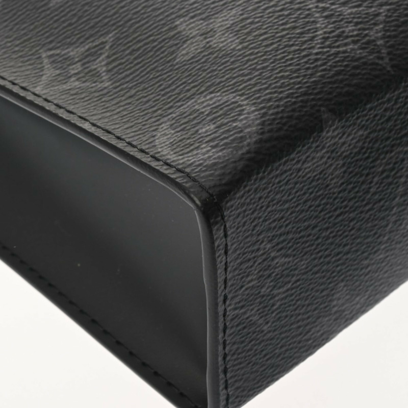 路易威登 (LOUIS VUITTON) Monogram Eclipse Pochette Voyage MM 黑色 M61692 男士帆布二等包 A 級二手 Ginzo-7