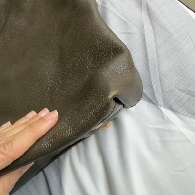 YSL saint Laurent 橄欖綠 全皮Y字托特包/手提包-6