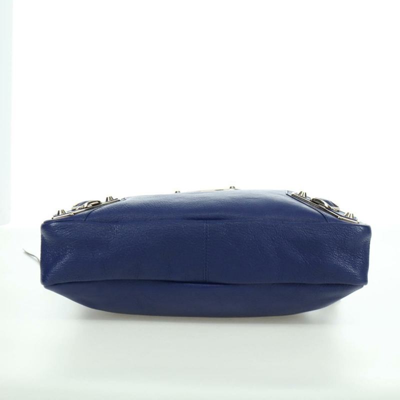 【日本直送】BALENCIAGA The Town 金屬邊飾皮革雙肩包 海軍藍 240579 正品 ARZ708SAV-4
