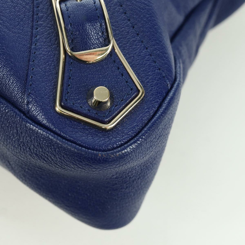 【日本直送】BALENCIAGA The Town 金屬邊飾皮革雙肩包 海軍藍 240579 正品 ARZ708SAV-16