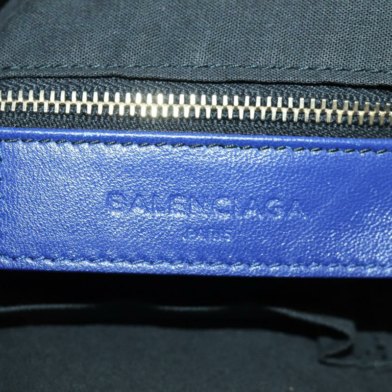 【日本直送】BALENCIAGA The Town 金屬邊飾皮革雙肩包 海軍藍 240579 正品 ARZ708SAV-22