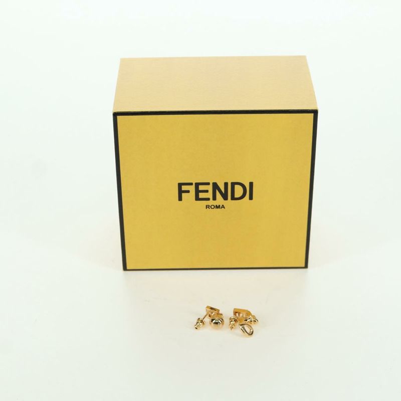 【日本直送】FENDI x FRGMT x POKMON 迷你龍耳環 金屬金色 Auth 167130SM-11