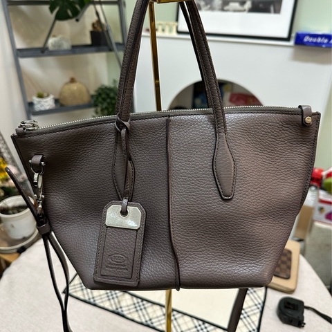 TOD’S 藕色牛皮鞋斜背包