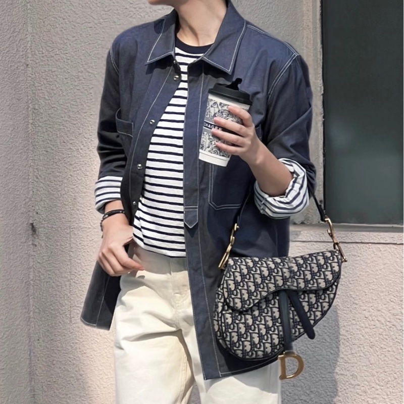 Dior經典緹花馬鞍包+背袋（原價整個18萬多現在出清價）-7