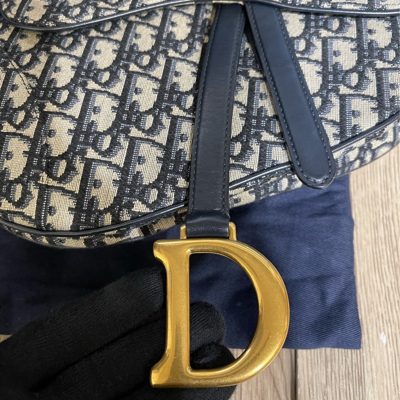 Dior經典緹花馬鞍包+背袋（原價整個18萬多現在出清價）-12