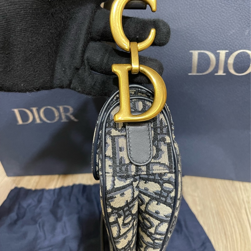 Dior經典緹花馬鞍包+背袋（原價整個18萬多現在出清價）-21