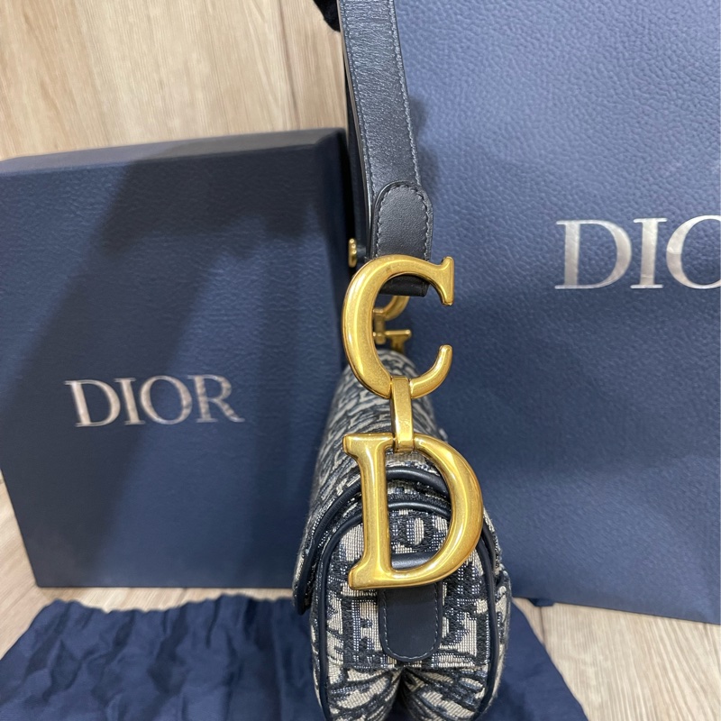 Dior經典緹花馬鞍包+背袋（原價整個18萬多現在出清價）-24