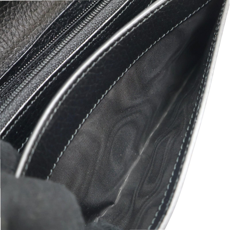 黑色牛皮 烏木色PVC塗層帆布 Petite Marmont 長夾【GUCCI 古馳】 456116-6