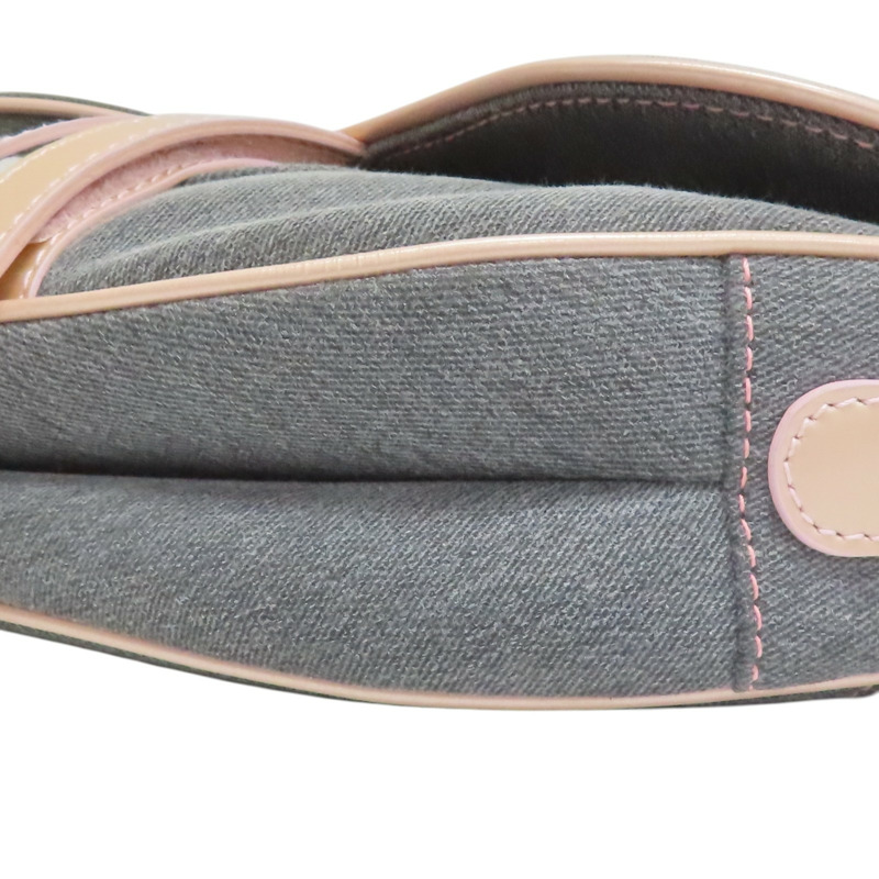 粉/灰色 丹寧 saddle 馬鞍包 肩背包【Dior 迪奧】-10