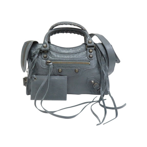 藍灰色 羊皮 Le City Mini Bag 兩用包【Balenciaga 巴黎世家】 300295