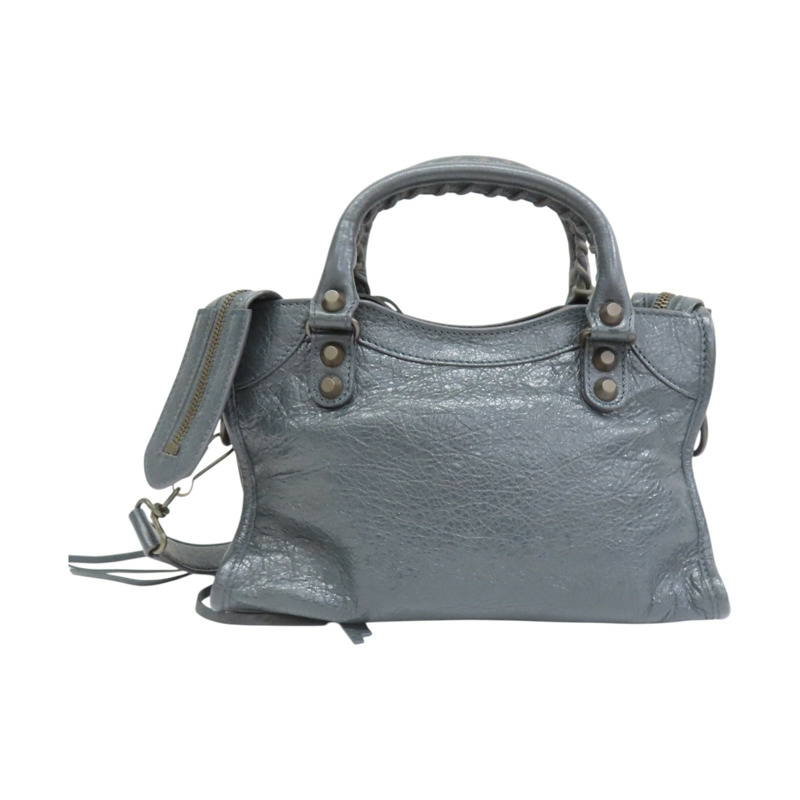 藍灰色 羊皮 Le City Mini Bag 兩用包【Balenciaga 巴黎世家】 300295-1
