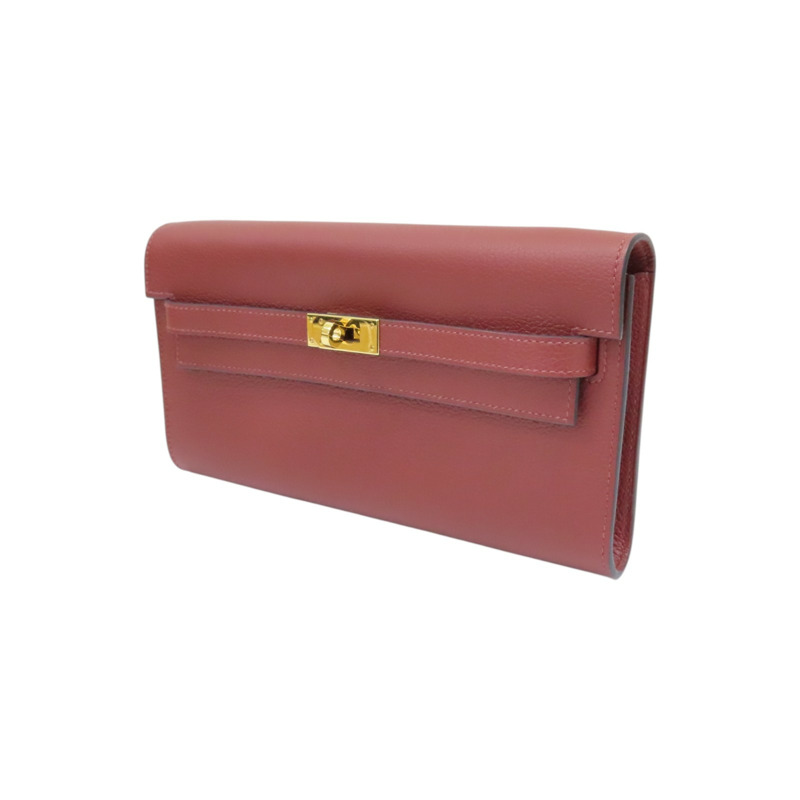 暗紅色 Evercolor牛皮 Kelly To Go 肩背包 金釦 W刻【HERMES 愛馬仕】 H084169CC-2