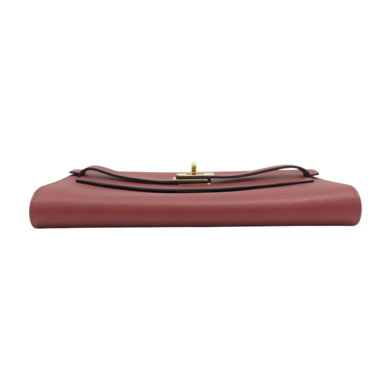 暗紅色 Evercolor牛皮 Kelly To Go 肩背包 金釦 W刻【HERMES 愛馬仕】 H084169CC-3