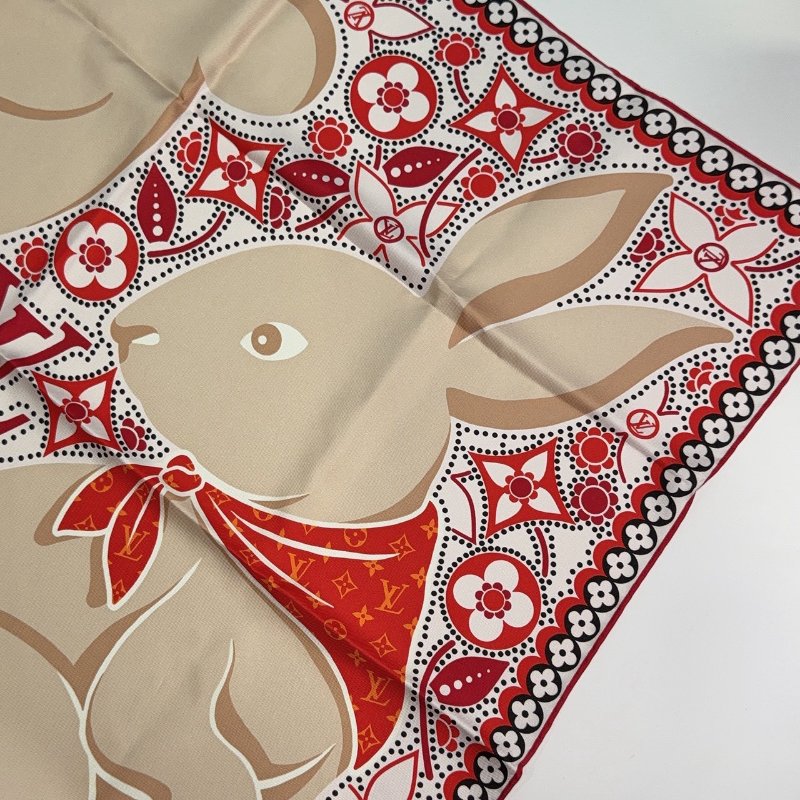 LV 全新Precious Rabbit 70兔子方巾-3