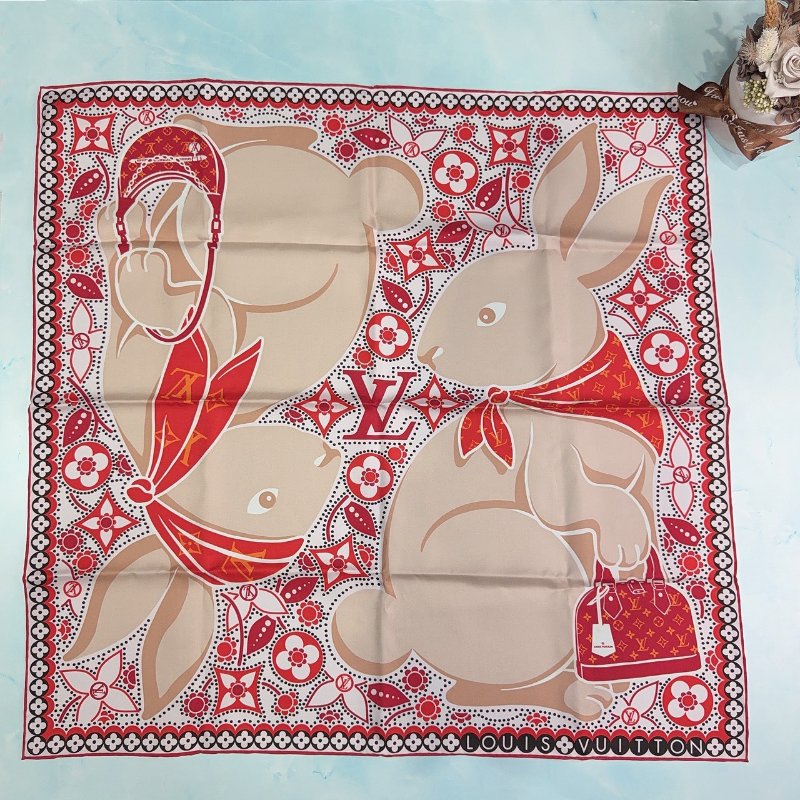 LV 全新Precious Rabbit 70方巾-2