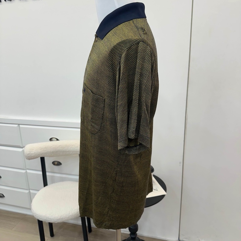 GIVENCHY 紀梵希 黑金格紋polo 襯衫 中古 二手 vintage-1