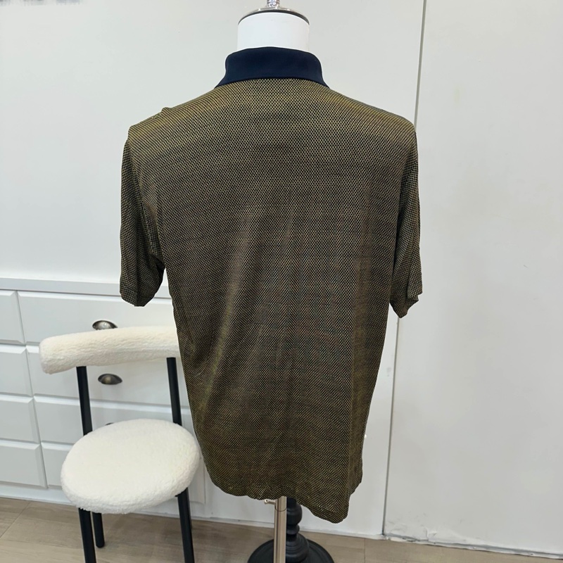 GIVENCHY 紀梵希 黑金格紋polo 襯衫 中古 二手 vintage-3