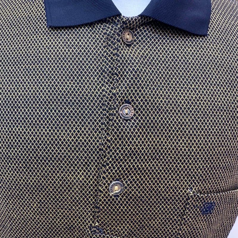 GIVENCHY 紀梵希 黑金格紋polo 襯衫 中古 二手 vintage-5