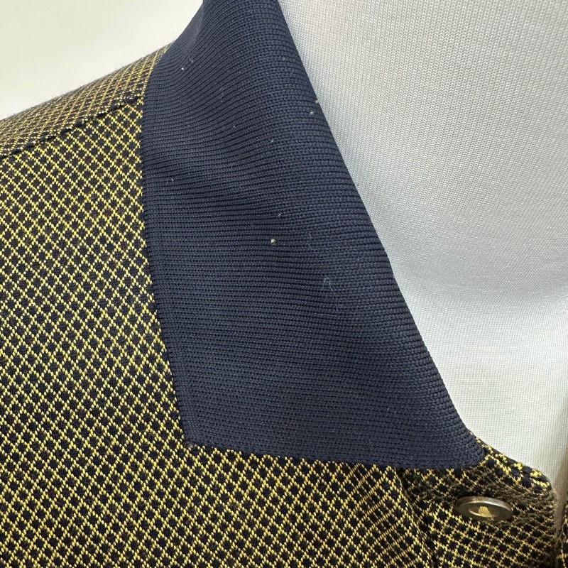 GIVENCHY 紀梵希 黑金格紋polo 襯衫 中古 二手 vintage-10