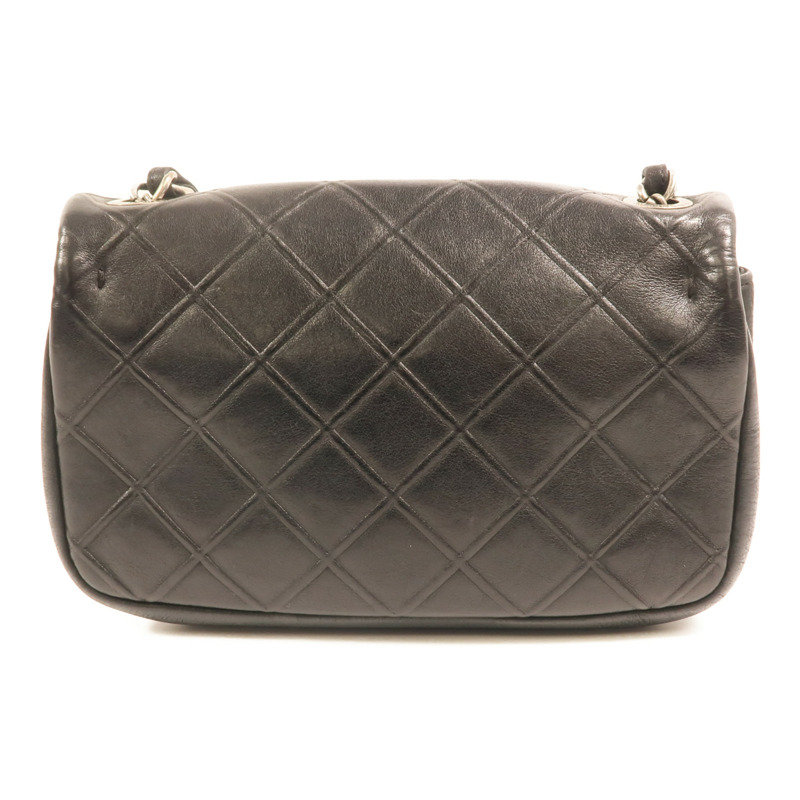 CHANEL 牛皮皮革Chain Shoulder銀扣鏈帶肩背袋-1