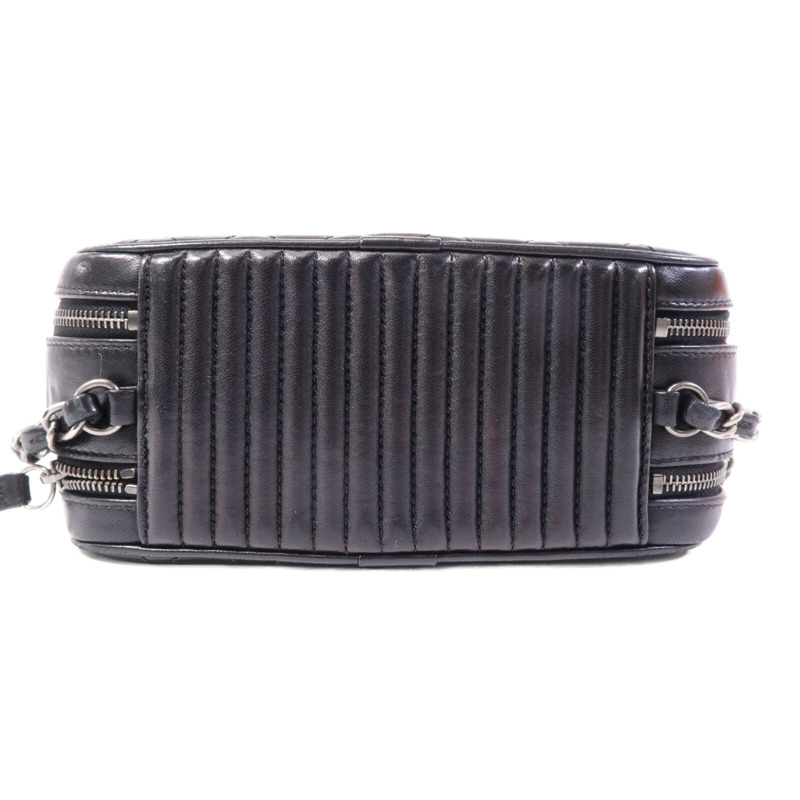 CHANEL 牛皮皮革Coco Boy Camera Bag銀扣鏈帶肩背袋-3