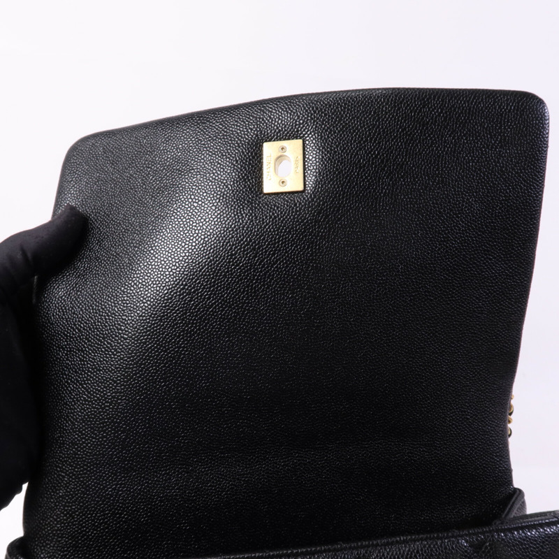 CHANEL 牛皮皮革Chain Around Flap Bag金扣鏈帶肩背袋-15