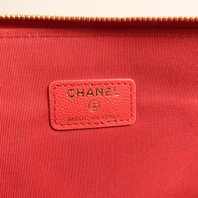 CHANEL 牛皮皮革Clutch金扣手拿包-6