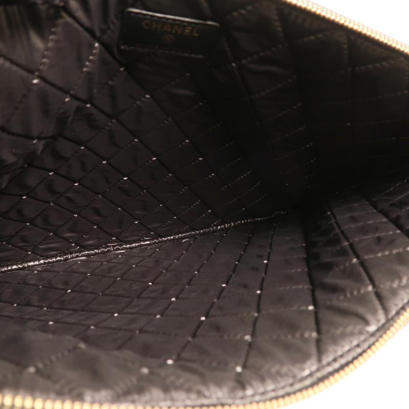 CHANEL 羊皮皮革Clutch金扣手拿包-4