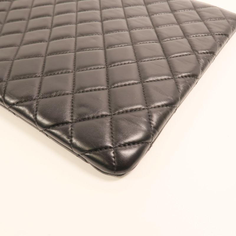 CHANEL 羊皮皮革Clutch金扣手拿包-10