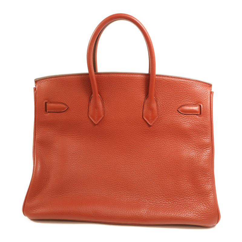 HERMES Togo皮革Birkin 35銀扣手挽袋Terre Battue-1