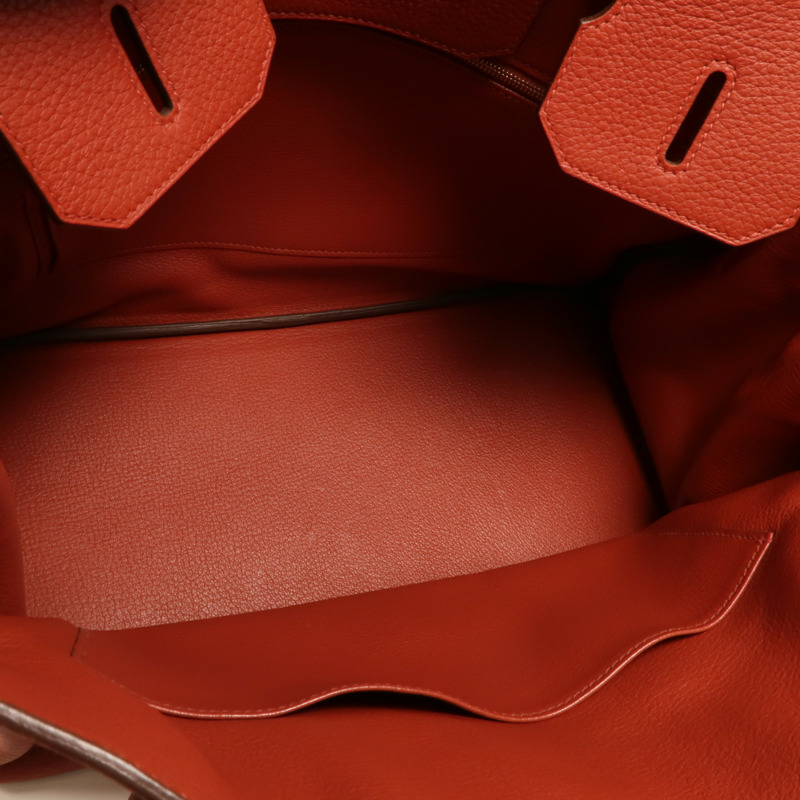 HERMES Togo皮革Birkin 35銀扣手挽袋Terre Battue-4