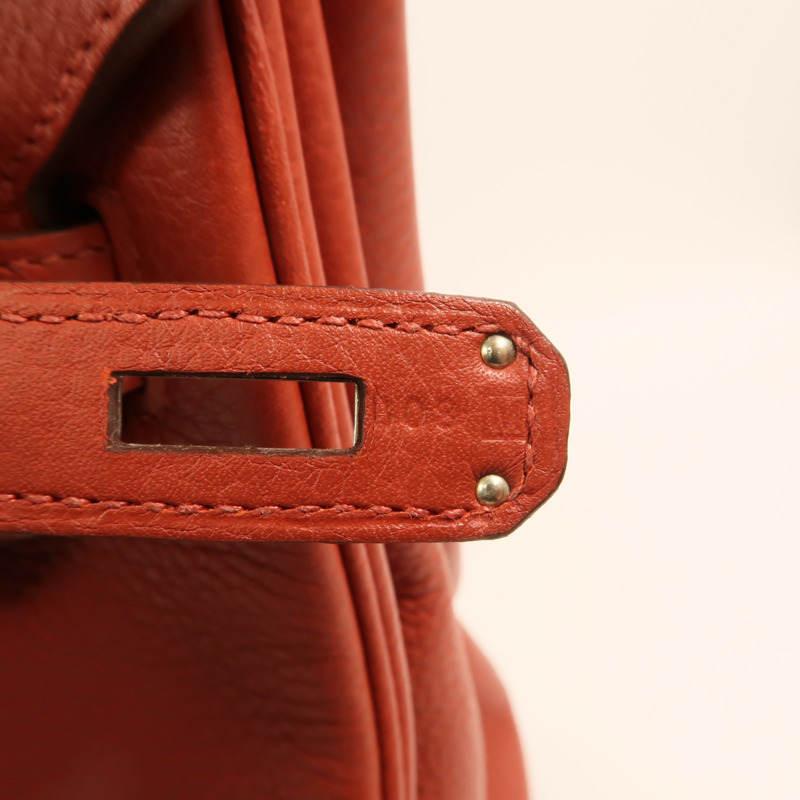 HERMES Togo皮革Birkin 35銀扣手挽袋Terre Battue-6