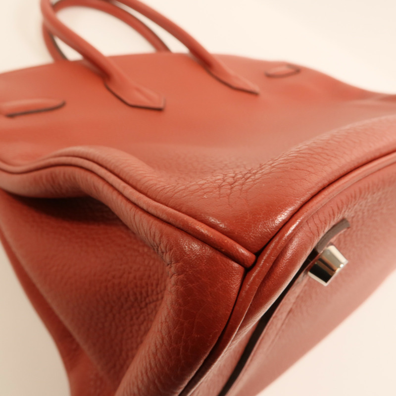 HERMES Togo皮革Birkin 35銀扣手挽袋Terre Battue-14