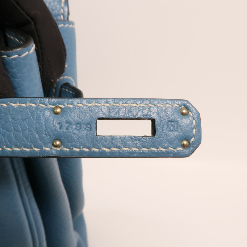 HERMES Togo皮革Birkin 35銀扣手挽袋-6
