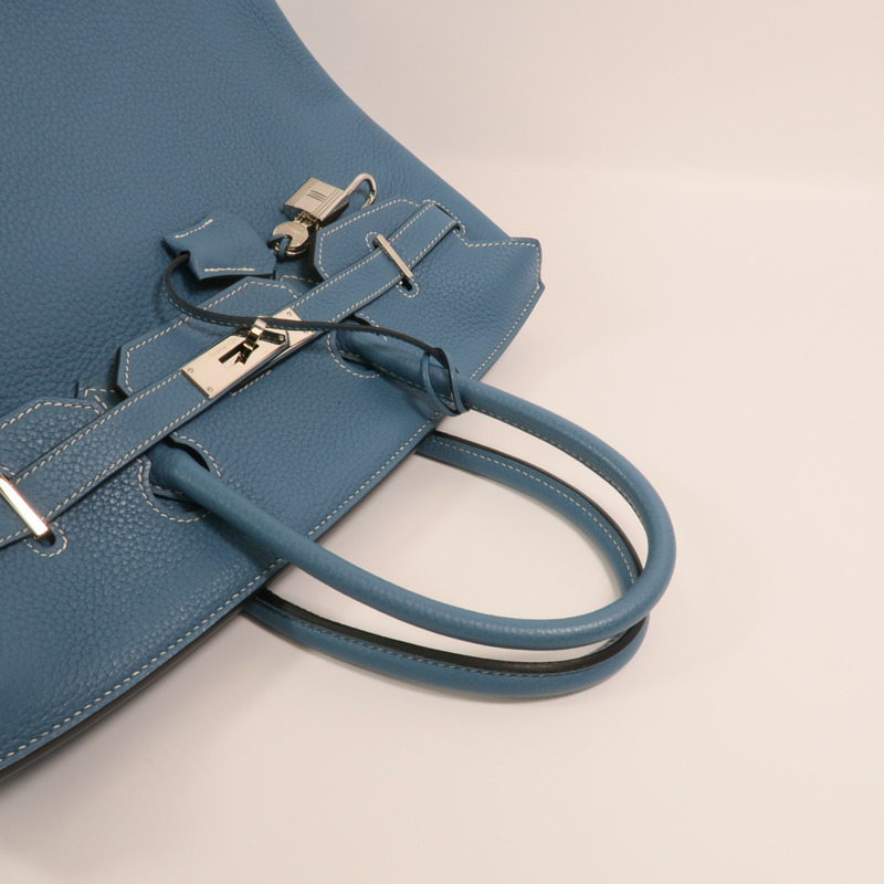 HERMES Togo皮革Birkin 35銀扣手挽袋-7