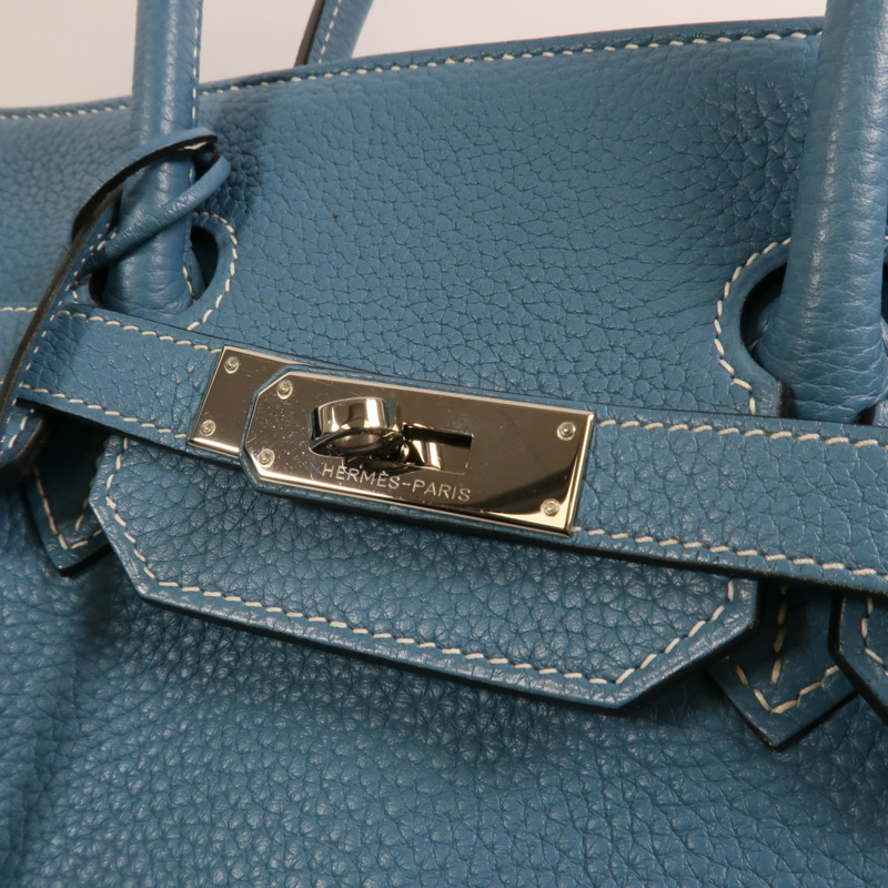 HERMES Togo皮革Birkin 35銀扣手挽袋-8