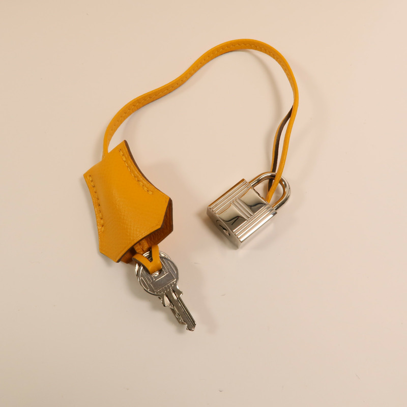 HERMES Epsom皮革Birkin 35銀扣手挽袋Jaune Ambre-8
