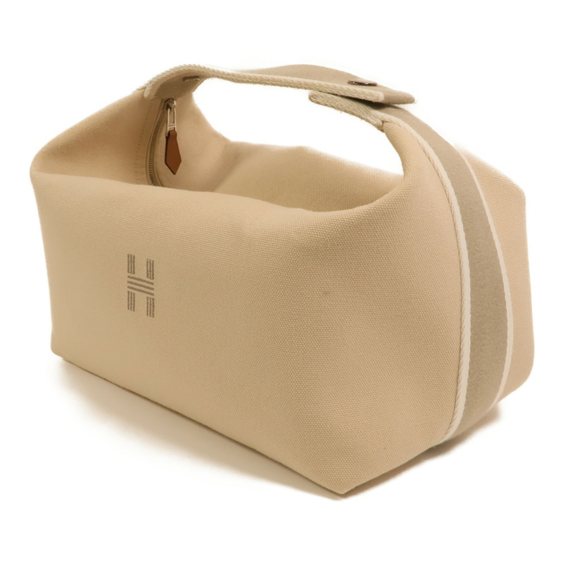 HERMES 帆布Bride a Brac GM銀扣手挽袋-2