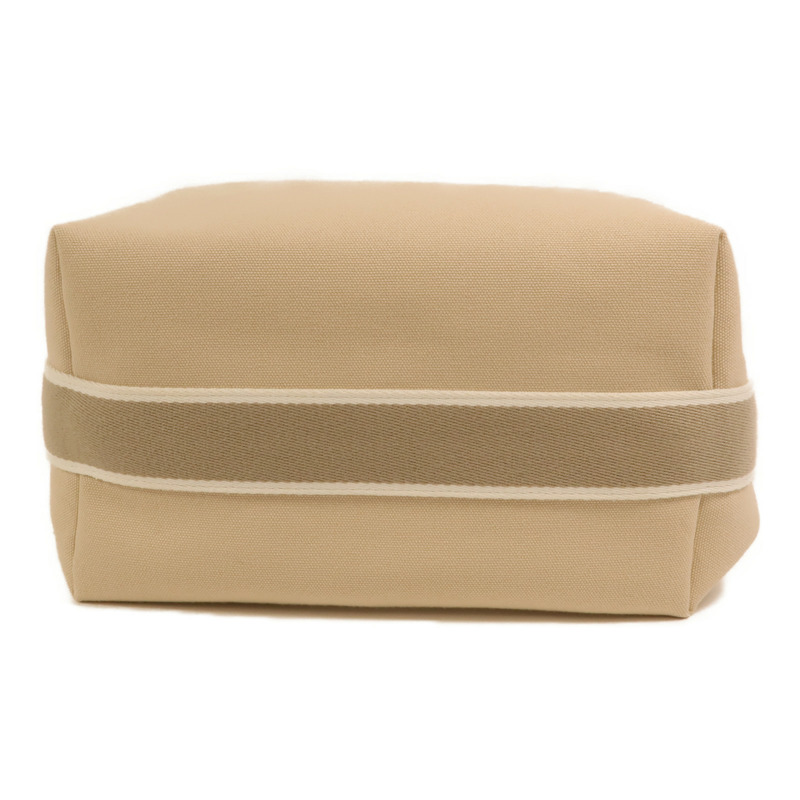 HERMES 帆布Bride a Brac GM銀扣手挽袋-3