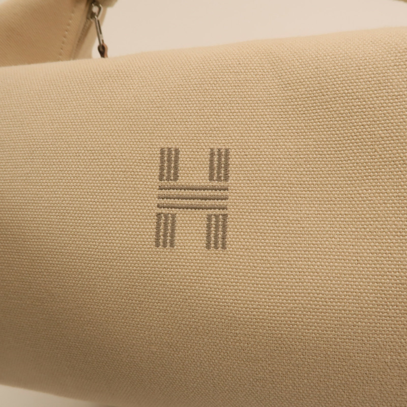 HERMES 帆布Bride a Brac GM銀扣手挽袋-7
