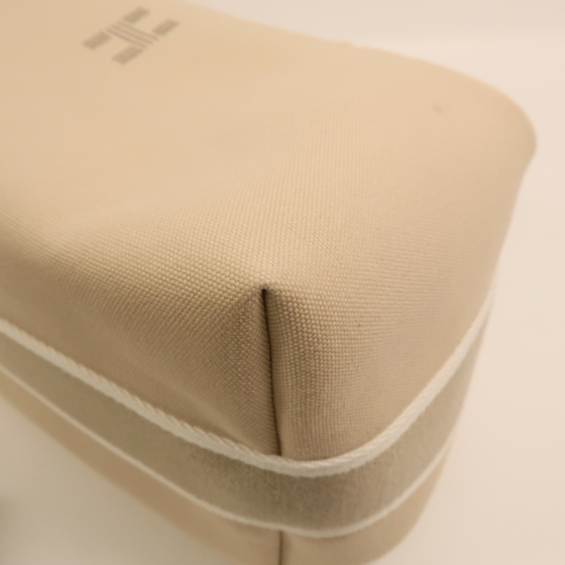 HERMES 帆布Bride a Brac GM銀扣手挽袋-10